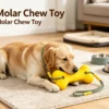 Wooden Dog Chew Toy,Bone-Shaped Dental Toy For Teeth Cleaning,Chewing & Interactive Play.