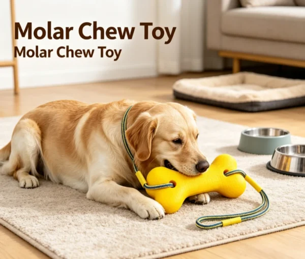 Wooden Dog Chew Toy,Bone-Shaped Dental Toy For Teeth Cleaning,Chewing & Interactive Play.