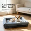 Orthopedic Pet Bed,All-Around Large Dog Sofa Bed With Removable Washable Cover,Memory Foam Support,Warm & Waterproof Pet Bed.