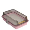 Extra Large Cat Litter Box,High-Sided Splash-Proof Plastic Cat Toilet,Anti-Tracking Litter Tray For Large Cats,Easy-Clean Pet Litter Box.
