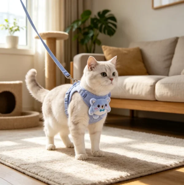188 Soft & Breathable Adjustable Pet Harness With Leash-Comfortable Vest Harness For Small Dogs & Cats.