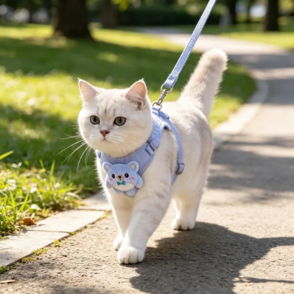 189 Soft & Breathable Adjustable Pet Harness With Leash-Comfortable Vest Harness For Small Dogs & Cats.