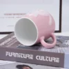 Cute Cat Ceramic Mug-Creative Cartoon Milk Cup,Adorable Couple Mug & Gift For Cat Lovers.