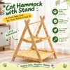 307 Modern Wooden Cat Hammock-Double-Layer Breathable & Cozy Cat Bed For Home Use.