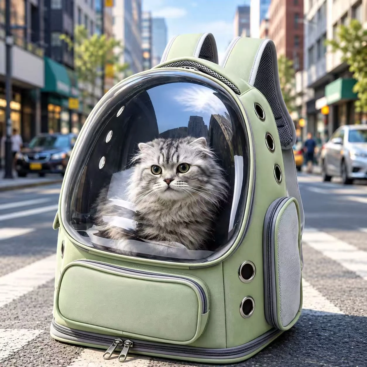 Airline approved pet travel carrier bag - breathable cat dog carry bag