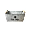 Wooden Handle Felt Storage Basket,Stylish Home Organizer Bin For Pet Treats,Toys & Desktop Miscellaneous Items.