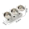 Adjustable Dog Bowls,Elevated Pet Feeding,Non Slip Dishes With Wood Stand.