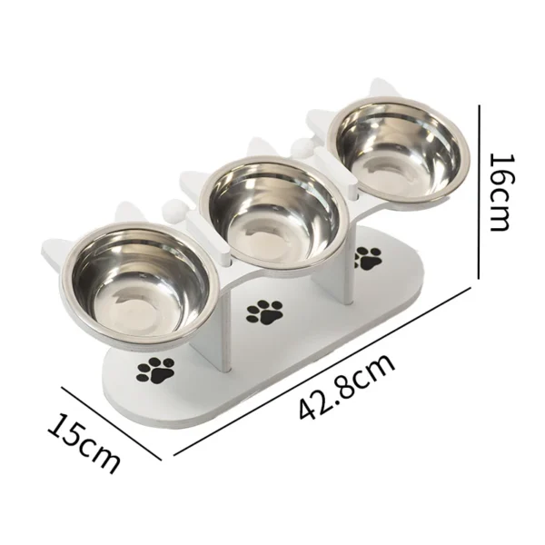 Adjustable Dog Bowls,Elevated Pet Feeding,Non Slip Dishes With Wood Stand.