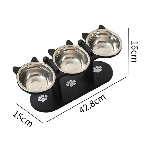 Adjustable Dog Bowls,Elevated Pet Feeding,Non Slip Dishes With Wood Stand.