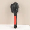 Double-Sided Pet Grooming Brush,2-in-1 Massage & Deshedding Brush For Cats And Dogs,Self-Cleaning Hair Removal & Grooming Tool.