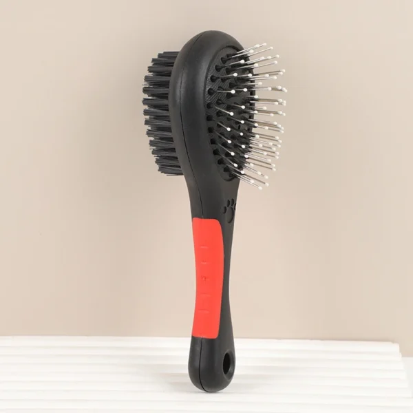 Double-Sided Pet Grooming Brush,2-in-1 Massage & Deshedding Brush For Cats And Dogs,Self-Cleaning Hair Removal & Grooming Tool.
