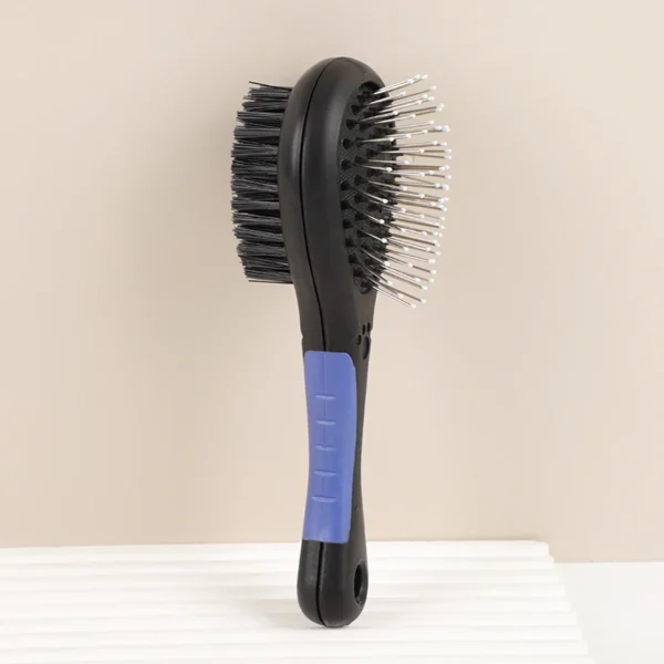 Double-Sided Pet Grooming Brush,2-in-1 Massage & Deshedding Brush For Cats And Dogs,Self-Cleaning Hair Removal & Grooming Tool.