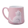 Cute Cat Ceramic Mug-Creative Cartoon Milk Cup,Adorable Couple Mug & Gift For Cat Lovers.