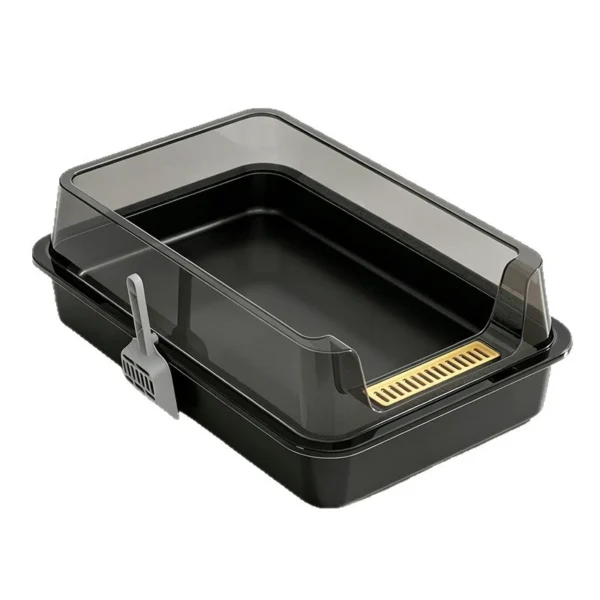 Extra Large Cat Litter Box,High-Sided Splash-Proof Plastic Cat Toilet,Anti-Tracking Litter Tray For Large Cats,Easy-Clean Pet Litter Box.