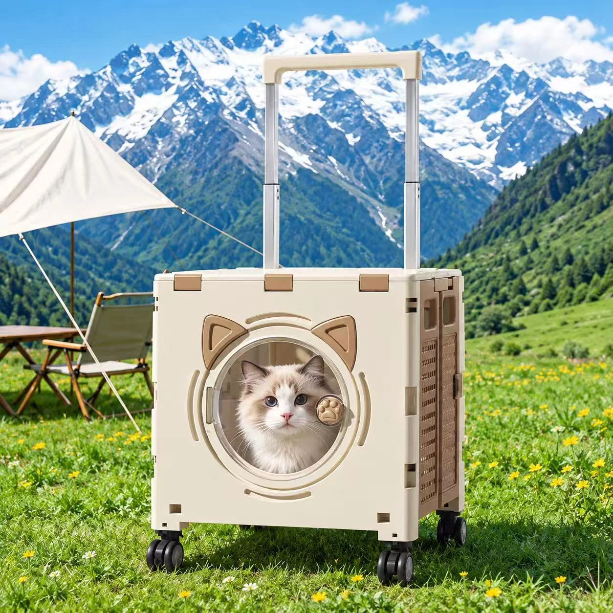 Foldable dog travel bag with shoulder strap - wholesale pet carrier