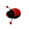Plush Ladybug Cat Toy with Pull String