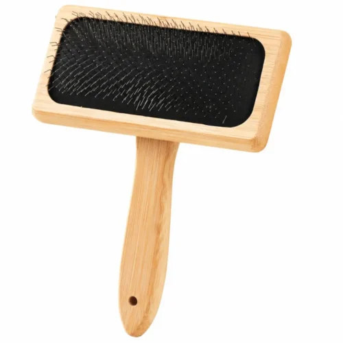 Bamboo Pet Slicker Brush, Removes Loose Hair & Detangles Mats