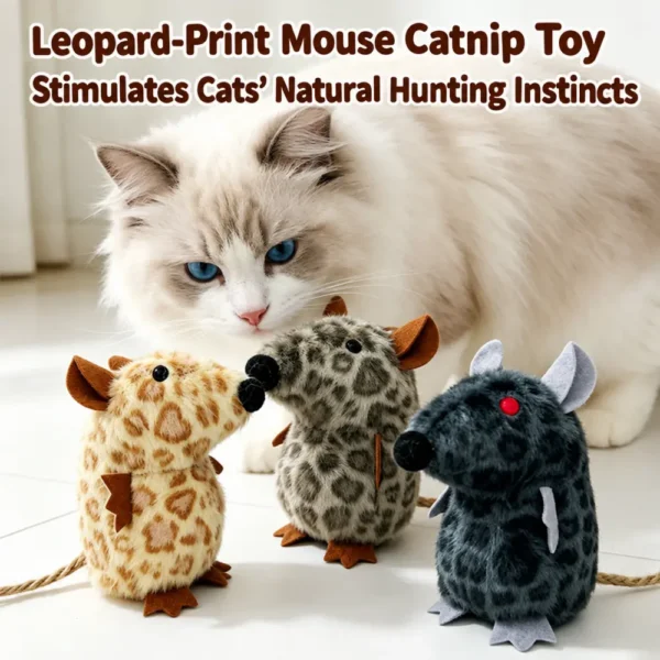 Catnip Plush Mouse Toy for Cats