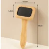 副图1 (14) Bamboo Pet Slicker Brush, Removes Loose Hair & Detangles Mats