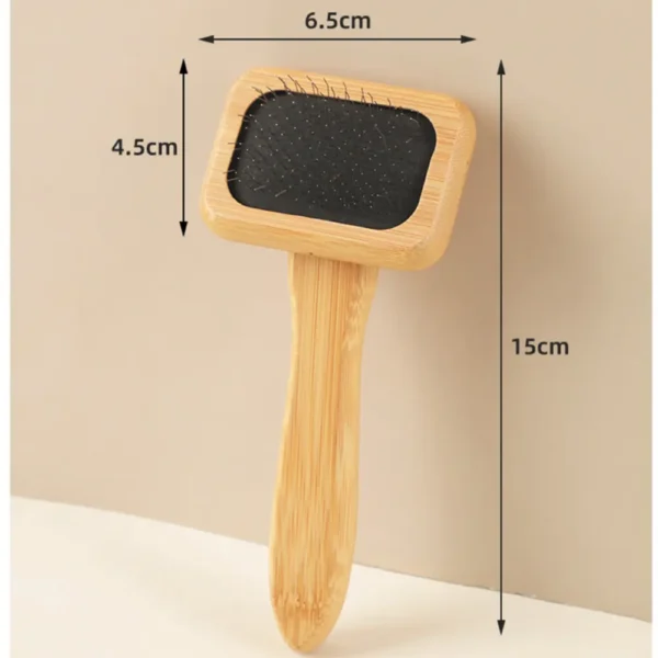 副图1 (14) Bamboo Pet Slicker Brush, Removes Loose Hair & Detangles Mats