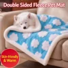 Soft Flannel Pet Blanket, Warm Double Sided Dog Cat Bed Blanket