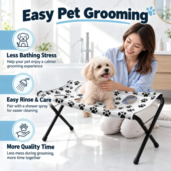 副图2 (2) Foldable Pet Grooming Bathing Table