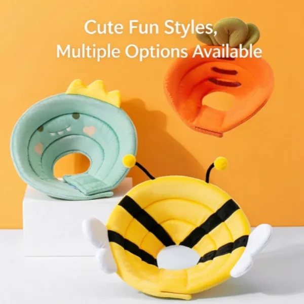 Cute Soft Pet Elizabethan Collar, Recovery E-Collar for Cats & Dogs