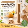 副图2 (3) Solid Wood Cat Scratching Post with Toy
