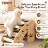 副图2 (4) Wooden Pet Stairs with Anti-Slip Steps