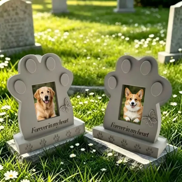副图2 Pet Memorial Photo Plaque with Paw Print