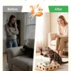 副图3 (1) Wooden Cat Puzzle Toy with Feather Teaser