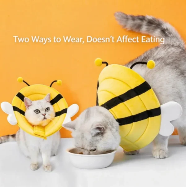 Cute Soft Pet Elizabethan Collar, Recovery E-Collar for Cats & Dogs
