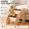 副图3 (4) Wooden Pet Stairs with Anti-Slip Steps