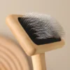 副图4 (12) Bamboo Pet Slicker Brush, Removes Loose Hair & Detangles Mats
