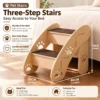 副图4 (4) Wooden Pet Stairs with Anti-Slip Steps