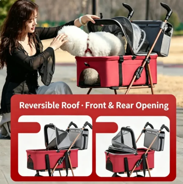 副图4 (8) Multifunctional Pet Travel Stroller