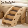副图5 (1) Wooden Pet Stairs with Anti-Slip Steps