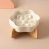 副图6 Ceramic Slow Feeder Pet Bowl with Bamboo Stand