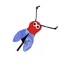 Wooden Wand Cat Teaser Toy, Insect Shape Molar Cat Toy with Crinkle Paper