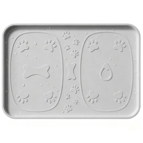 Silicone Dog Feeding Mat, Waterproof Non Slip Pet Bowl Mat