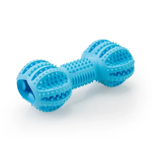 Rubber Treat Dispensing Dog Bone Chew & Interactive & Treat Toy