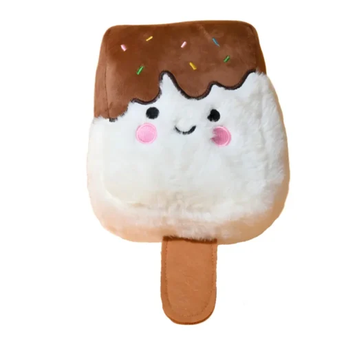 Cute Ice Cream Plush Dog Toy, Squeaky Chew Toy for Dogs