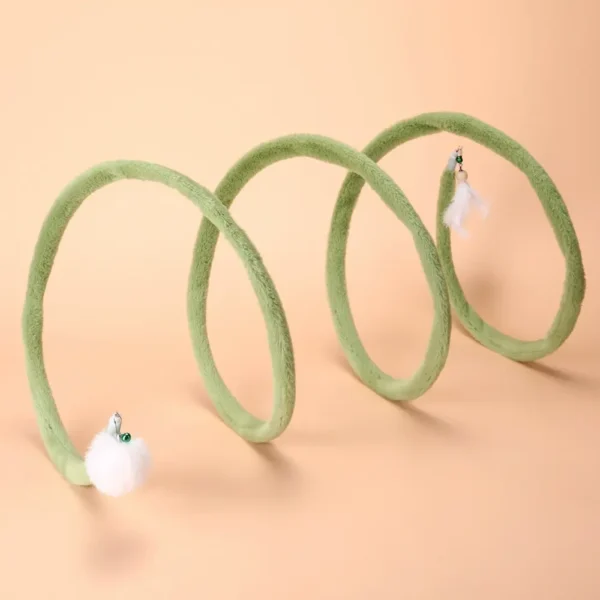 副图1 (24) Collapsible Cat Tunnel Toy, Plush Foldable Interactive Play Tube for Cats