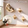 Wood Wall Mounted Cat Shelves, Moon Cat Bed & Star Cat Climbing Perches