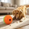 Dog Treat Dispenser Ball, Durable Rubber Chew Toy for Teeth Cleaning