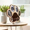 Pet Memorial Paw Print Frame | Wooden Tabletop Photo Keepsake