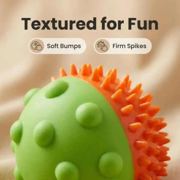 Dog Treat Dispenser Ball, Durable Rubber Chew Toy for Teeth Cleaning