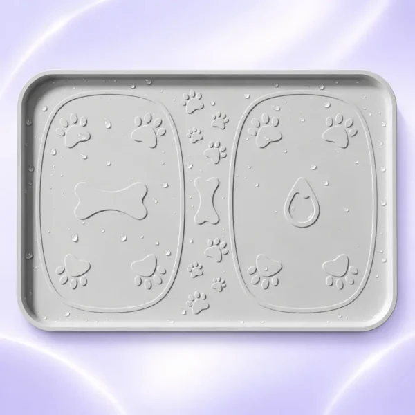 Silicone Dog Feeding Mat, Waterproof Non Slip Pet Bowl Mat