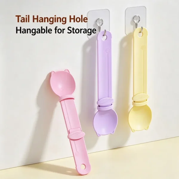 Cat Treat Spoon, Cat Strip Squeezer, Pet Food Feeding Spoon