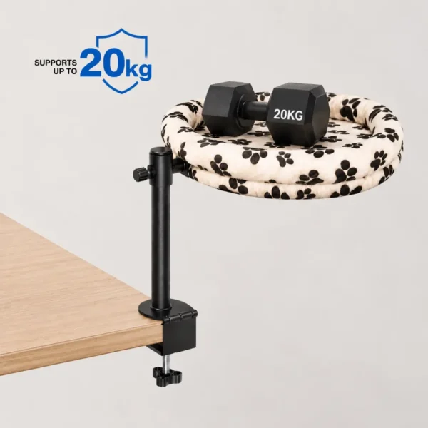 副图5 (41) 360° Rotating Adjustable Desk Cat Bed with Washable Cushion